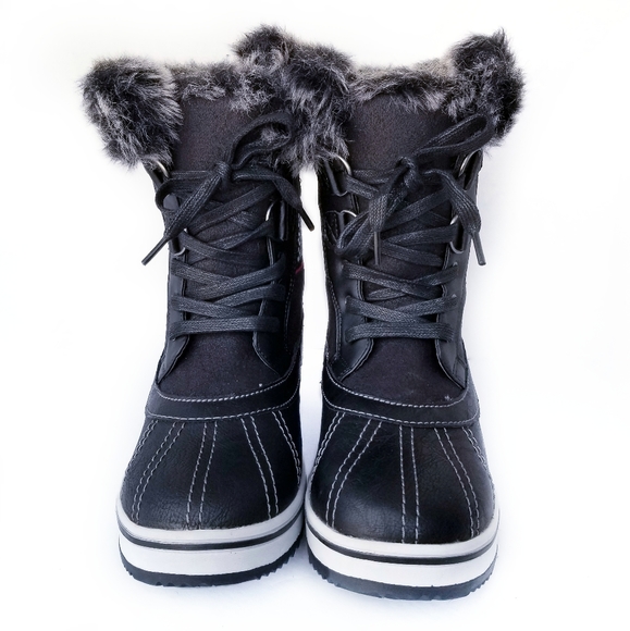 Northside Shoes - Northside Brookelle Faux Fur Lined Boots Black Women's Size 6